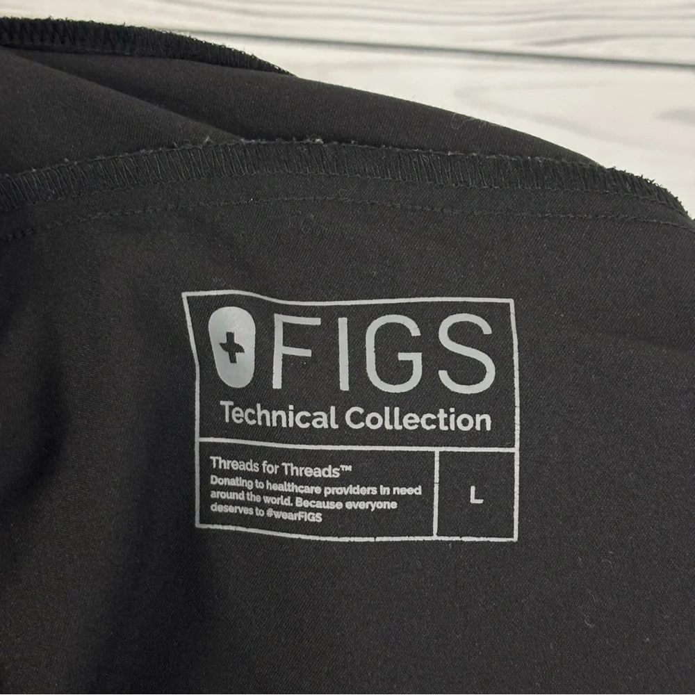 FIGS Men’s Tansen Jogger Scrub Pants Black Size Large Nursing